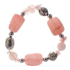 "Find the John Bead Rose Quartz Stretch Bracelet with Silver Filigree Beads at Michaels. com. This handmade bead bracelet, made using a mix of rose quartz and silver filigree beads, will make a fantastic addition to your accessory collection. This handmade bead bracelet, made using a mix of rose quartz and silver filigree beads, will make a fantastic addition to your accessory collection. This charming stretch bracelet uses high-quality elastic, which is sturdy and able to be stretched to fit mo Bracelets Handmade Beaded, Silver Filigree, Bead Designs, Bead Bracelet, Stretch Bracelet, Stretch Bracelets, Silver Beads, Rose Quartz, Jewelry Bracelets