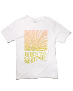 Sport your Born to Shine pride in an exclusive Born to Shine T-Shirt in size small. With a colorful and dare we say groovy design, you'll be feeling the positive vibes no matter where your day takes you in this fitted tee. Born To Shine, Groovy Design, Cheer Shirts, Cute Shirt Designs, Cute Preppy Outfits, Fitted Tee, Cute Summer Outfits, Oversized Tee, Preppy Outfits