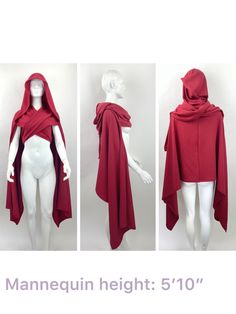 Rouge Outfits Dnd Male, Ren Faire Costume Women, Witch Character Design, Cosplay Cape, Little Red Riding Hood Costume, Riding Hood Costume, Red Riding Hood Costume, Draping Fabric