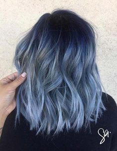 Ombre Bob, Short Ombre Hair, Wavy Bob Hairstyles, Hair Streaks, Hair Color Pastel, Ombré Hair, Hair Color Purple, Long Bob Hairstyles