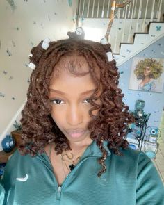 Braided Hairstyles For Black Older Women, Loc Styles Graduation, Curly Loc Hairstyles, Loc Birthday Styles, Loc Hair Styles For Black Women, Styles On Short Locs, Chocolate Brown Locs, Brown Locs Black Women, Locs Black Women Natural Hair