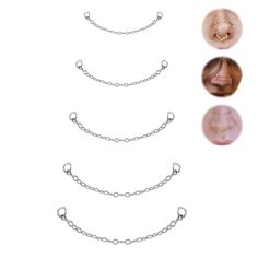 four different types of nose chains