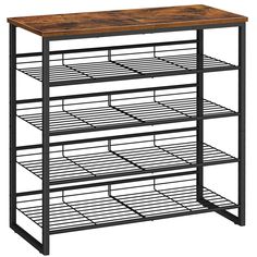 PRICES MAY VARY. Particleboard, Iron Sturdy Structure: Crafted with quality particleboard and metal, this shoe rack shows exceptional reliability and load capacity. Its top bears up to 22 lb, while each mesh shelf holds up to 11 lb. Adjustable feet double the shoe rack's stability Large Capacity: The shoe organizer measures 29.5"L x 11.4"W x 29.6"H. Each layer can accommodate 3-4 pairs of shoes, allowing you to tidy all shoes of the family easily. The top can be a spot for bags, helmets and othe Mesh Shelf, Metal Shoe Rack, Adjustable Shoes, Shoe Storage Shelf, Shoe Shelves, How To Store Shoes, Shoe Shelf, Shoes Stand, Rack Design