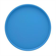 an empty blue plate on a white background with clippings to the bottom for text