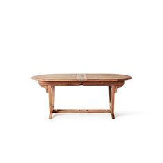 an oval wooden table with two leaves on the top and one leaf at the end