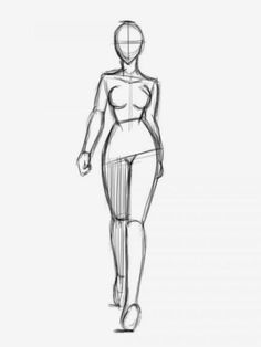 a drawing of a woman's body and torso