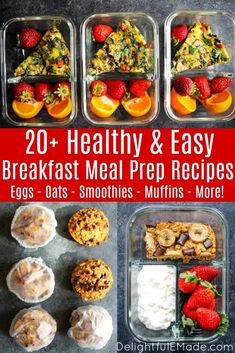 20 healthy and easy breakfast meal preps for the whole family to eat in less than 30 minutes