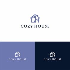 Cozy house is a new company. wanting to attract all, the young and the experienced | Logo design contest designercollection #logomotion✳️. Holiday Logo, Dc Logo, House Logo, Construction Logo, Business Icons, Design Packaging