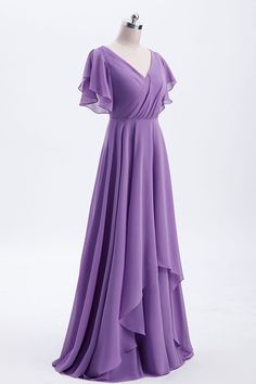 Purple Chiffon Bridesmaid Dress, डिजाइनर कपड़े, Simple Frocks, Simple Prom Dress, Long Bridesmaid Dress, Frock Design, Linnet, Chiffon Bridesmaid