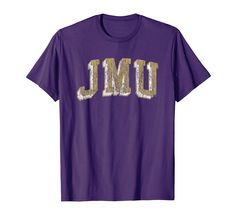 PRICES MAY VARY. Officially Licensed James Madison University apparel. Show your support for the Dukes with this JMU logo apparel! The soft material and digitally printed logo make this a great addition to any James Madison Dukes collection! Go Dukes! Wear this fan favorite James Madison Dukes apparel to the big game or just hanging out or around the house. The unique vintage logo will let everyone know your affiliation with JMU! Lightweight, Classic fit, Double-needle sleeve and bottom hem Purple Fan Apparel T-shirt With Letter Print, Purple Letter Print T-shirt Fan Apparel, Purple Crew Neck T-shirt With Team Name, Sports T-shirt Purple With Logo Print, Purple Graphic Print T-shirt For Team Spirit, Purple Crew Neck T-shirt For School Spirit, Casual Purple T-shirt For Fan Gear, University Apparel, James Madison University