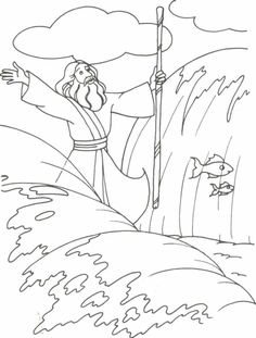 jesus in the water coloring page