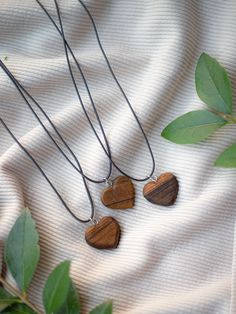 We love woodcraft and this hearts are one of the most important things that we made :-) We don't throw away leftover wood, we make from it our piece of jewelry. Size of hearts is between 3-4cm width Necklace is cca 45cm long Oiled with Odies oil Every piece is original. On every piece could be different wood drawing (depends whitch pieces of wood we used) We will send it in giftbox Wood Drawing, Friendship Necklace, Plum Tree, Friendship Necklaces, Wooden Heart, Wooden Hearts, Wooden Jewelry, Heart Jewelry, Real Wood