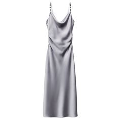 Zara Jewel Strap Slip Dress. Size Large. New With Tags. Satin Effect Dress With Fluid Neckline And Spaghetti Straps With Jewel Bead Appliqus. Side Ruching At Waist. 97% Polyester, 3% Elastane. Zara Dresses, Spaghetti Strap, Light Grey, Colorful Dresses, Spaghetti, Slip Dress, Zara, Satin, Womens Dresses