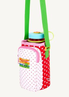 Diy Lunch Bag, Nalgene Bottle, Water Bottle Bag, Diy Bags Patterns, So Me, Black Baseball Cap, Red Gingham, Bottle Bag, Polka Dot Pattern