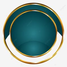 a blue and gold circle with an empty area in the center, round, background png and psd