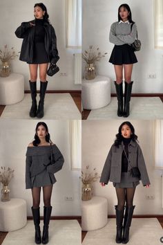 It is officially Autumn girlsssss. We need to bring boots back. Boots are the ultimate wardrobe staple! From casual to chic, these 10 outfit ideas will show you how to pair your favorite boots with anything in your closet. Step up your style game and slay every look with confidence! 👢✨ #BootStyle #OutfitInspo #FallFashion Thigh High Boots Skirt Outfit, Platform Knee Boots Outfit, How To Pair Boots Outfit Ideas, Outfit Ideas With Thigh High Boots, Fall High Boots Outfit, Tall Boots With Long Skirt, Skirt Long Boots Outfit, Skirt With Tall Boots, High Boots And Dress