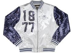 Jackson State University JSU Satin Sequin Jacket - Brothers and Sisters' Greek Store Sequin, Satin