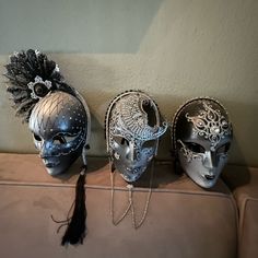 Leather Decorative Masks Decorative Masks, Wall Mask, Decorative Wall, Sculpture Art, Different Styles, Black Gray, Home Art, Black And Grey, Mask