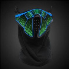 EL Wire  Sound Activated Half Mask - Party Glowz