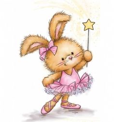 Bunny Ballerina, Card Making Kids, Art Mignon, Bunny Art, A Bunny, Dessin Adorable, Wild Rose, Baby Art, Wild Roses