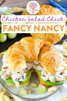 The Fancy Nancy Chicken Salad is perfect for lunch, brunch or any potluck! It combines the traditional Chicken Salad Chick Classic Carol with crisp grapes, sweet Fuji apples and crunchy pecans! Fancy Nancy Chicken Salad, Chicken Salad With Fruit, Gourmet Chicken Salad, Salad With Fruit, Creamy Chicken Salad, Chicken Salad Chick, Chicken Alfredo Stuffed Shells, Gourmet Chicken, Pecan Chicken