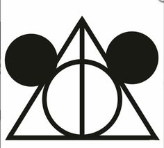 the symbol for harry potter's house is shown in this black and white photo