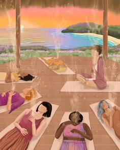 Yoga Spiritual Art, Meditation Illustration Art, Breathwork Aesthetic, Breathing Illustration, Healing Vision Board, Breathwork Healing, Yoga Circle, Arte Yoga