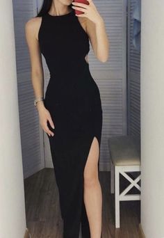 Simple Black Prom Dress, Elegant Summer Outfits, Black Prom Dress, Black Prom, Stylish Party Dresses, Trik Fotografi, Lace Evening Dresses, Sport Chic, Girls Fashion Clothes