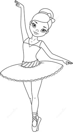 a ballerina coloring page for kids