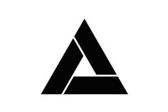 black and white logo with the letter a