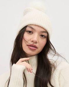 Top up your winter style with this cute pompom beanie featuring fancy cable stitches. 

- Stretch knit fabric: contains 50% wool
- Cable stitches
- Faux fur pompom 
- Fold-over cuff
- One size Knitted Wool Beanie, Yoga Jeans, Pompom Beanie, Cable Stitch, Wool Beanie, Linen Shop, Winter Style, Coats Jackets Women, Womens Scarves