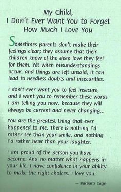 a poem written to someone about their child's love for the mother in her life