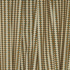 an image of a curtain with brown and blue squares on the outside, as if it were woven into fabric