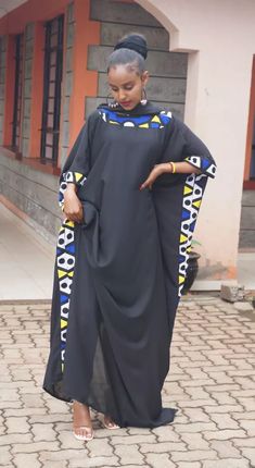 Latest Ankara Bubu Gown, Ankara Bubu Styles, Ankara Bubu Gown, Ankara Bubu Gown Styles, Black Kaftan Dress, Ankara Bubu, White Kaftan Dress, Curvy Fashion Summer, Kaftan Pattern