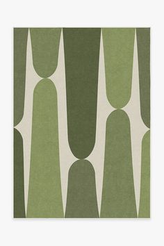 an abstract green and white pattern on fabric