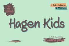 Hagen Kids Font by heypentype · Creative Fabrica | Kid fonts, Kids handwriting, Lettering . #Kids_Handwriting #Walking_People #Kid_Fonts #Creative_Idea