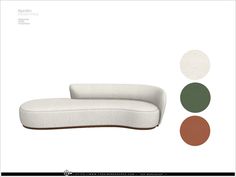 an image of a couch with different colors on the back and side, including green, brown