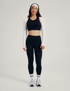 Your teen’s perfect period companion for all things active—now better than ever! Stretchy, comfortable and true to size. New liner shape for a discreet look from the outside and a seamless look all over. These will be your teen’s go-to legging for every period and every activity. Even lounging. | Knix Teen Leakproof Active Legging in Black Gym Outfits, Wireless Bras, Cute Gym Outfits, Female Figure, Active Leggings, Gym Shorts, Wireless Bra, Sports Bras, High Waisted Leggings