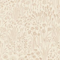 a wallpaper with flowers and grass on it