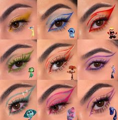 Disney Eye Makeup, Stitches Makeup, Crazy Eye Makeup, Disney Eyes, Cute Eyeshadow Looks, Punk Makeup, Face Art Makeup, Makeup For Black Skin