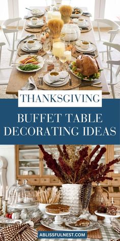 thanksgiving buffet table decorating ideas