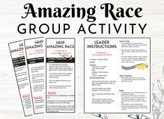 the amazing race group activity for kids to learn how to use their hands and feet