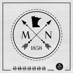 the minnesota state emblem with arrows