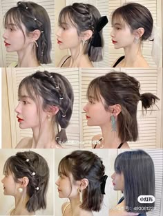 Hair Style Korea, Beach Hairstyles For Long Hair, Hair Inspiration Long, Hairstyles Beach, Hair Arrange, Hairdos For Short Hair, Peinados Fáciles Para Cabello Corto, Shot Hair Styles, Short Hair Tutorial