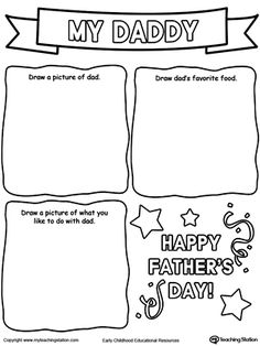 father's day coloring page for kids