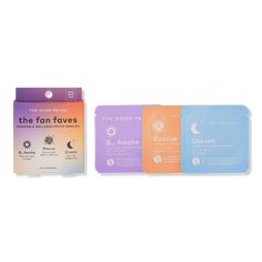 The Fan Faves Wearable Wellness Gift Set - FeaturesVegan, made without latex, paraben free, dermatologically tested, and made in the USA with global ingredientsWearable Wellness Patches with sustained release of ingredients up to 8-12 hoursBenefitsEASY TO USE: Simply peel, stick on your wrist or any venous area, and feel.RESPONSIBLY MADE: Vegan, made without latex, paraben free, dermatologically tested, and made in the USA with global ingredientsIncludesRescue Patch (1 ct)B12 Awake Patch (1 ct)D Ulta Gift Sets, Mini Makeup Bag, Skin Face Mask, Cute Stockings, Valerian Root, Skincare Gift Set, Face Mask Set, Wellness Gifts, Packaging Design Inspiration