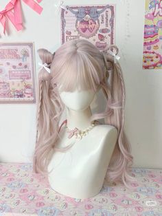 #hairstyle #hair #wig #looks #accessories #cute Hair Accessories Aesthetic, Cute Wigs, Wig Looks, Cool Hair Designs, Kawaii Wigs, Accessories Aesthetic, Accessories Cute, Hairdos For Short Hair