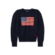 With an intarsia-knit flag and embroidered stars this ultrasoft sweater captures the iconic all-American look of Polo Ralph Lauren. Chicago Outfit, Flag Sweater, Sweater Ralph Lauren, American Flag Sweater, Business Casual Outfits For Work, Classic Cardigan, Ralph Lauren Sweater, Business Casual Outfits, Polo Dress