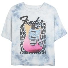 She'll love the look and feel of this Juniors' Fender Grunge Cheetah Print Electric Guitar Bombard Wash Graphic Tee. FEATURES Short sleeves CrewneckFABRIC & CARE Cotton Machine wash Imported Size: Xxl. Color: White. Gender: female. Age Group: kids. Guitar Shirt, Blue Gender, Fit Check, Cheetah Print, Fabric Care, Gender Female, White Blue, Electric Guitar