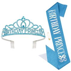 PRICES MAY VARY. Perfect birthday decorations set: blue birthday princess sash + rhinestone birthday tiara gifts set, can be applied to various themed birthday parties, such as princess themed parties. You are the brightest star at the birthday party. Birthday Girl Crown. It is a dazzling and beautiful tiara for women girls. With the shiny, attractive, beautiful rhinestones paved on the crown, your feeling like a princess when wearing it. It's not light weight or flimsy and it's shines beautiful Princess Decorations, Crown Birthday, Birthday Tiara, Birthday Sash, Princess Theme Party, Girls Crown, Gifts Set, Beautiful Tiaras